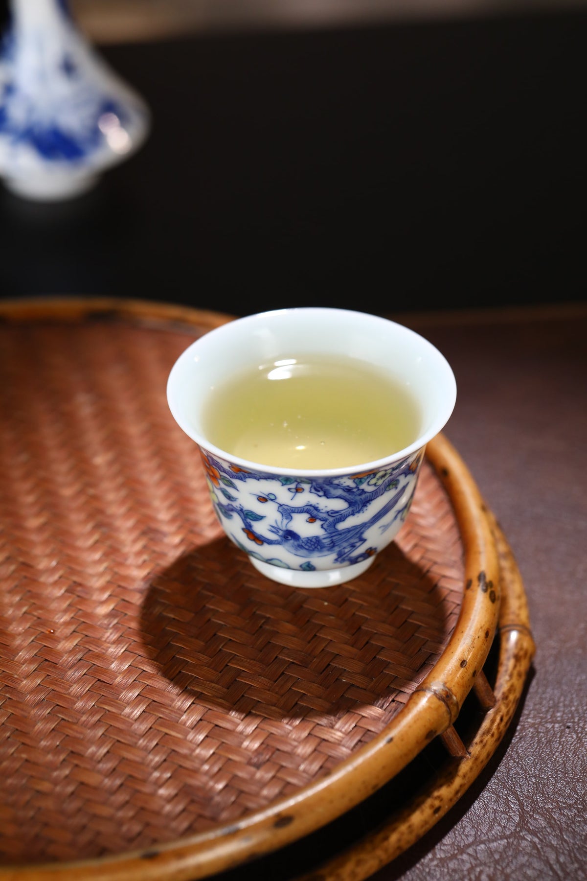 Doucai Bird-and-Flower Tea Cup