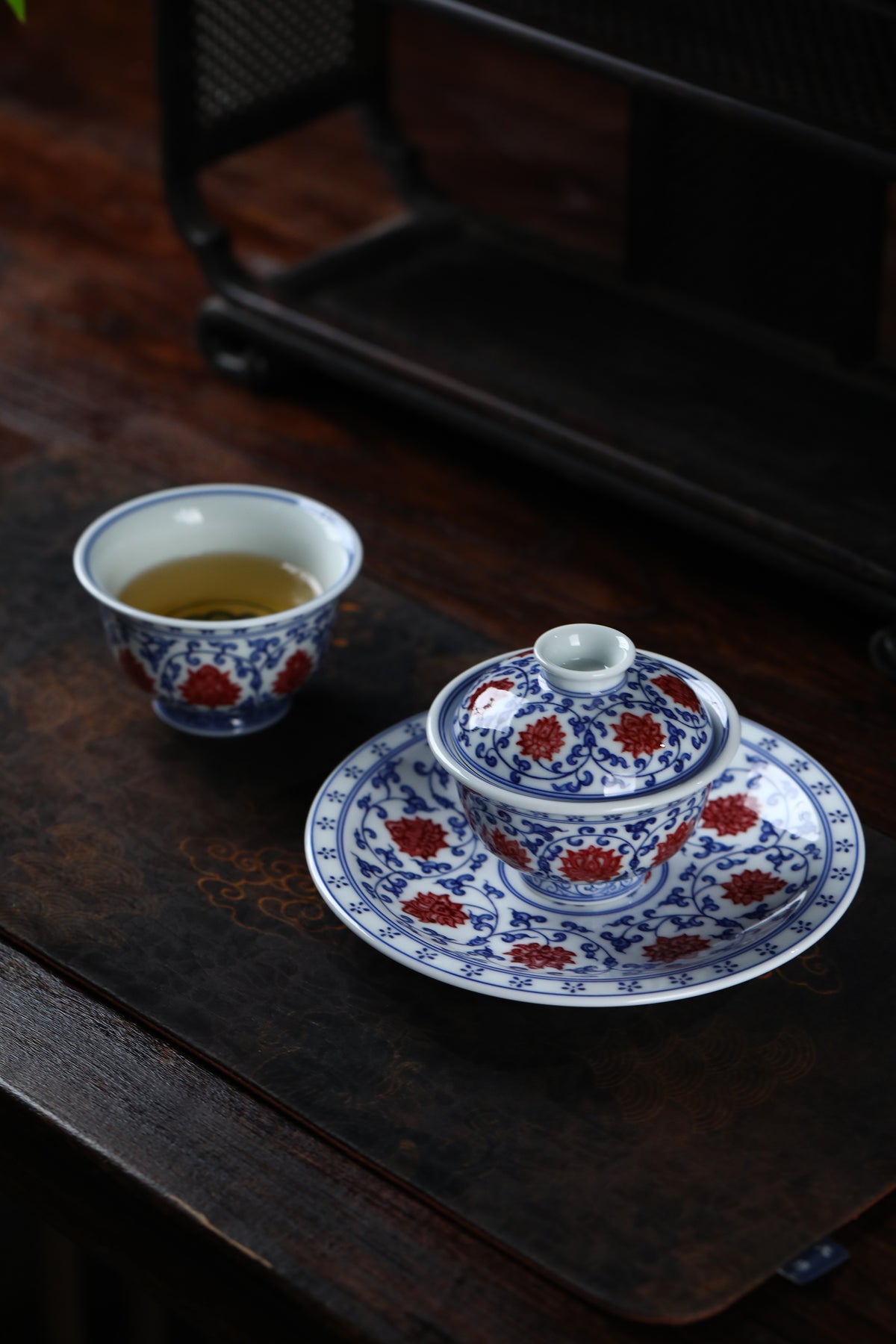 Blue & White Lotus Red Tea Set