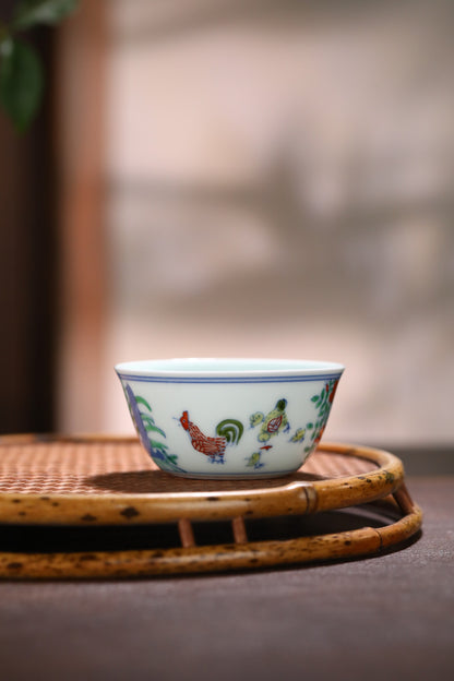 Doucai Chicken Cup