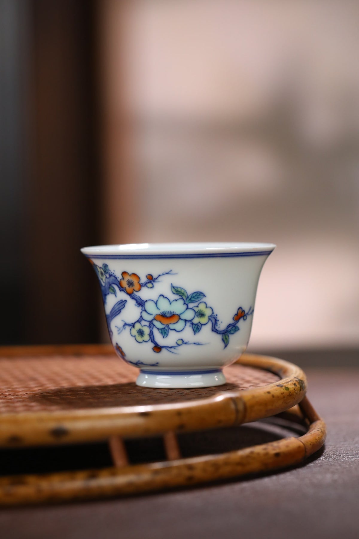 Doucai Bird-and-Flower Tea Cup