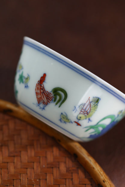 Doucai Chicken Cup