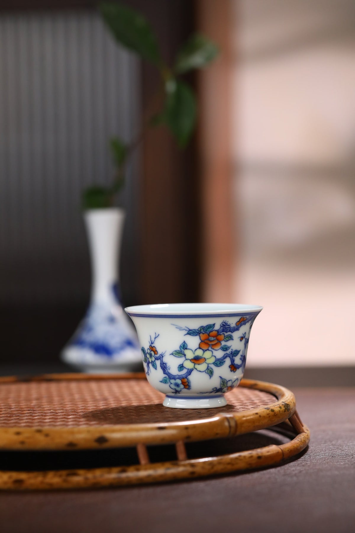 Doucai Bird-and-Flower Tea Cup
