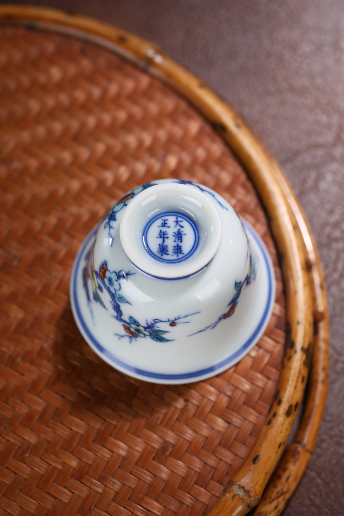 Doucai Bird-and-Flower Tea Cup