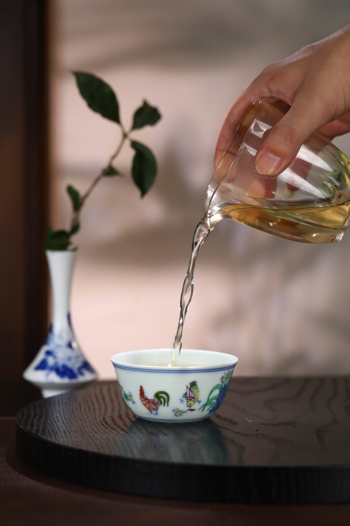 Doucai Chicken Cup