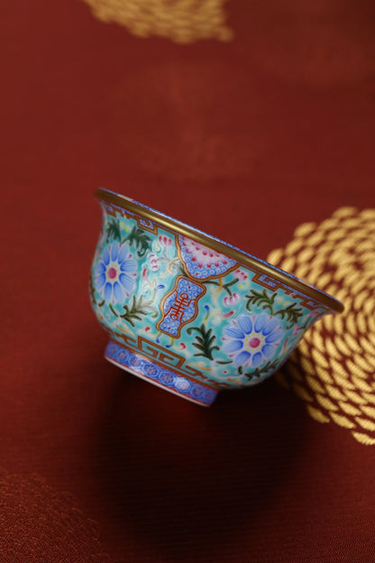Imperial-Style Famille Rose Enamel Teacup