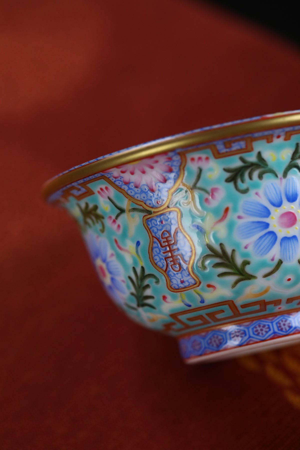 Imperial-Style Famille Rose Enamel Teacup