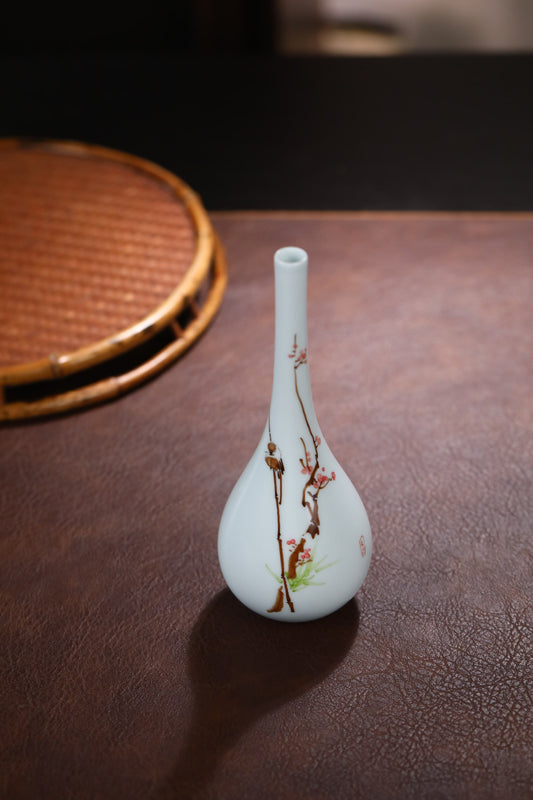 Jingdezhen Plum Blossom & Magpie Petite Vase